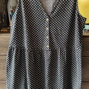 LOFT Black and White Striped Knit Top
